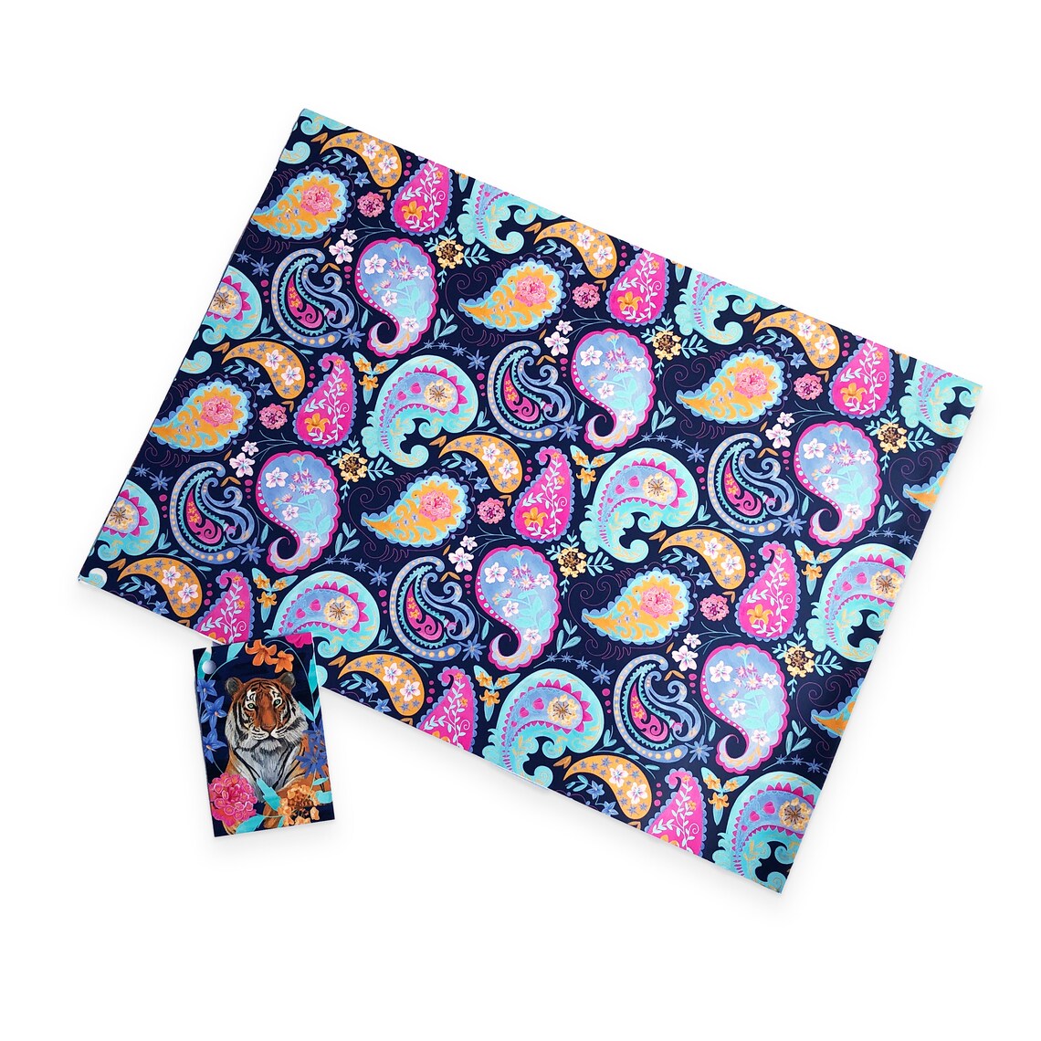 Indian Themed Wrapping Paper Paisley Wrap Sheet Illustrated Etsy