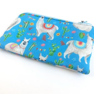 Llama Pencil Case, Llama Pencil Zipper Pouch, Zippered Bag, Pencil Bag, Travel Bag, Alpaca Zipper Pouch, Alpaca Zipper Bag image 2