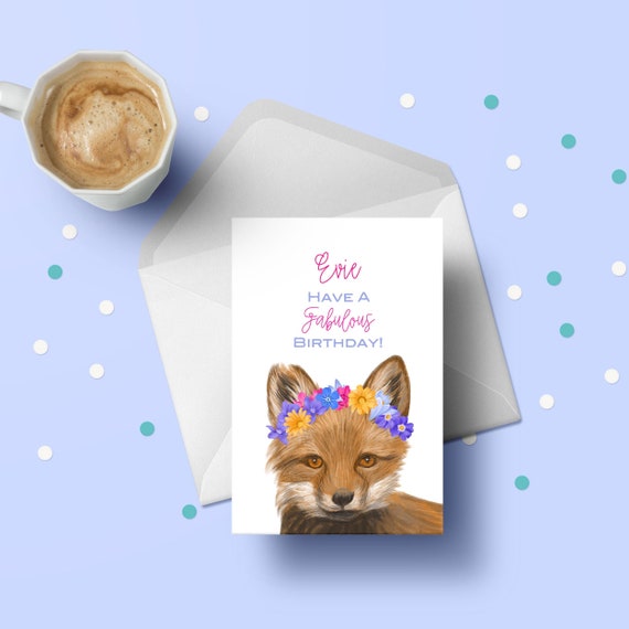 Handmade Wildlife Greetings Card - Fox Handmade Wildlife Greetings Card - Fox