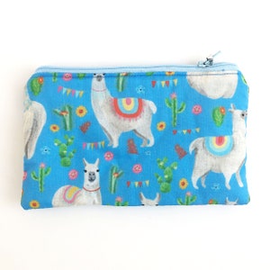 Llama Pencil Case, Llama Pencil Zipper Pouch, Zippered Bag, Pencil Bag, Travel Bag, Alpaca Zipper Pouch, Alpaca Zipper Bag image 6