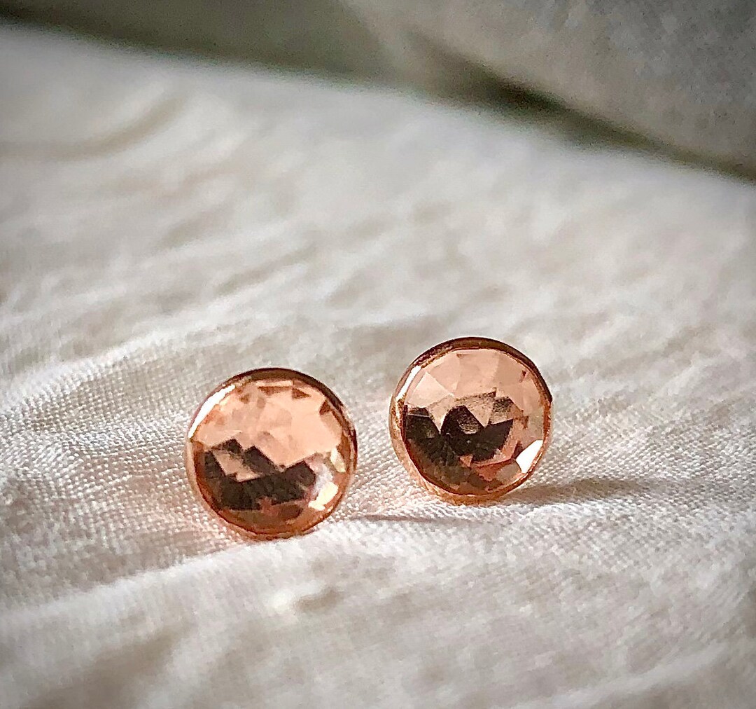 Rose gold topaz earrings Clearance
