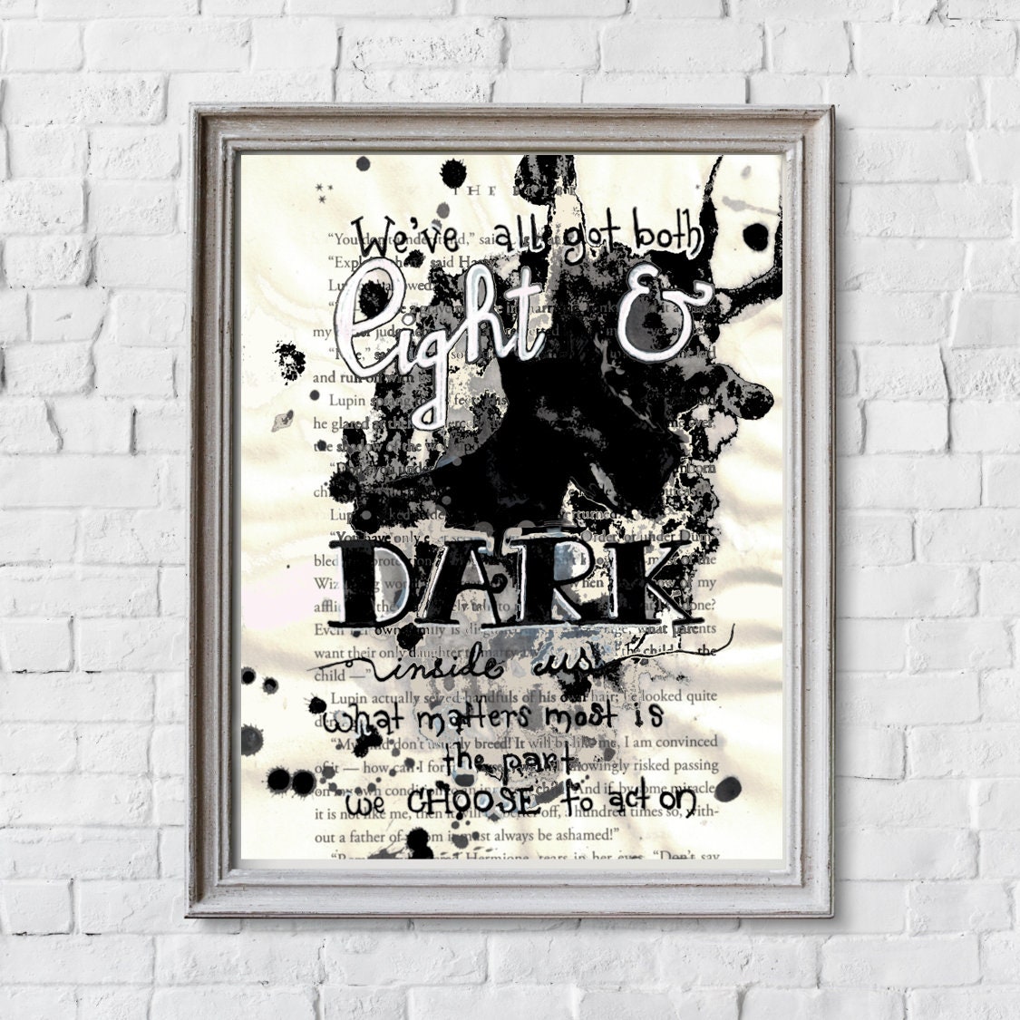 Citation Claire Et Sombre Digital Telecharger Lart Etsy Canada