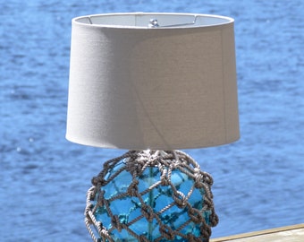 Glass Fishing Float Lamp, Your Choice of Color 