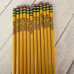 Personalized Engraved Ticonderoga Pencils  | #2 Personalized Pencils | Classroom Pencils