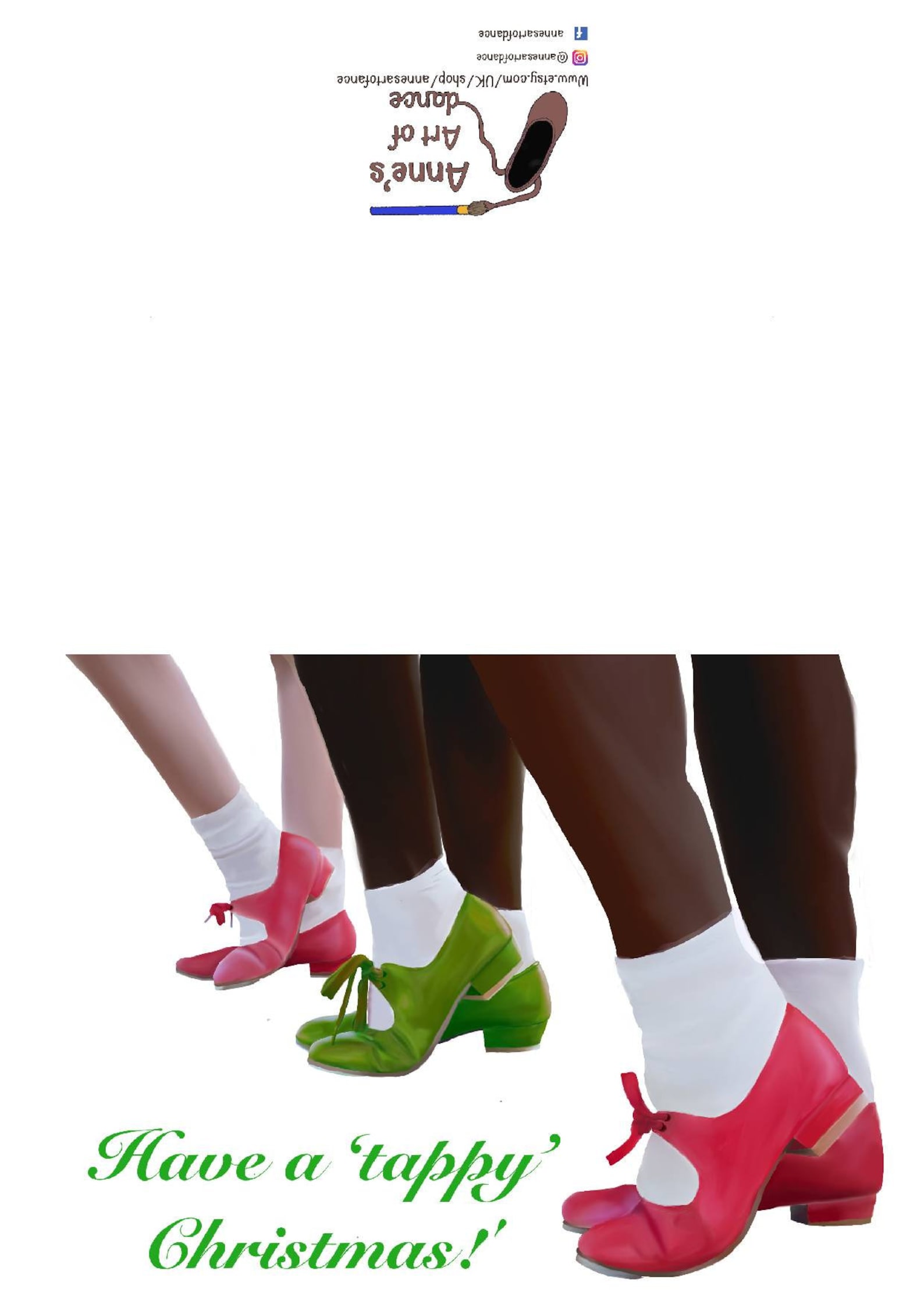Diverse Tap Dancer Christmas Card Etsy