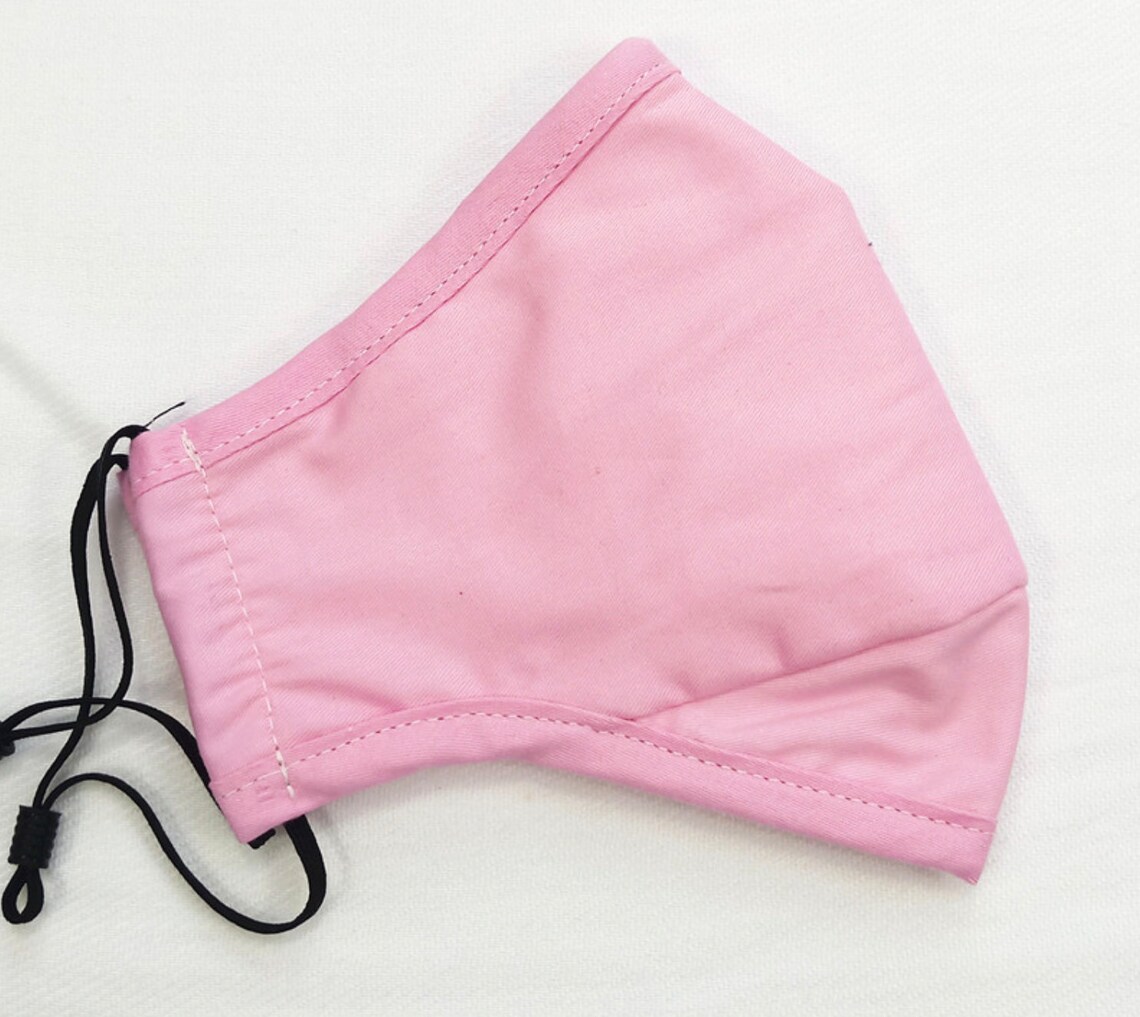 Cotton and Polypropylene Face Mask With Filter Pocket Cloth Etsy