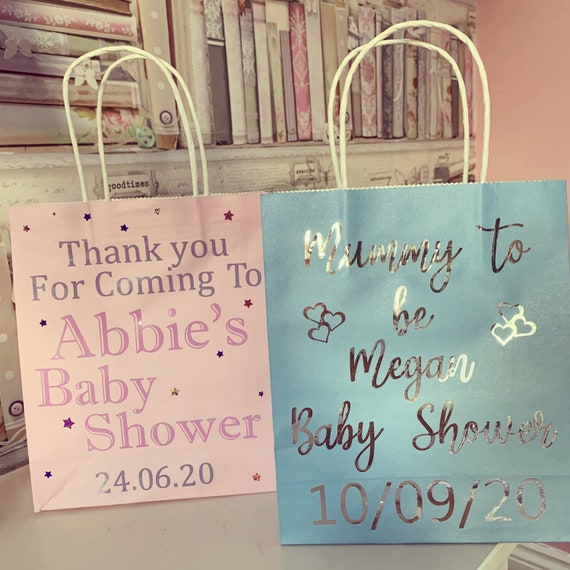 personalised baby shower gift bags