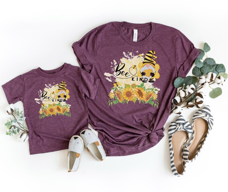 Download Bee Kind Be kind Gnome sunflowers Low heat adult and youth ...