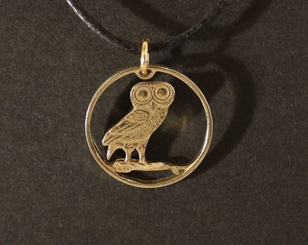 Hand cut Two Drachma Owl of Athena coin