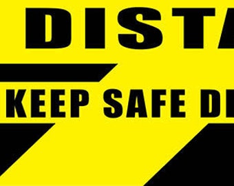 DECAL DE PISO de distanciamiento social