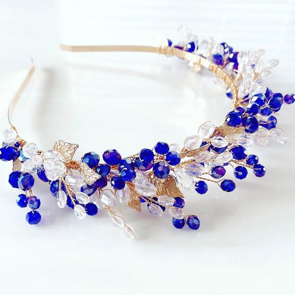 Royal Blue Headband Etsy