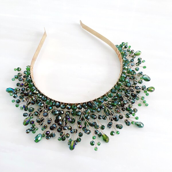 lime green headpiece