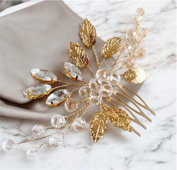 Golf Leaf Hair Comb for Brides Wedding Guests Prom and 