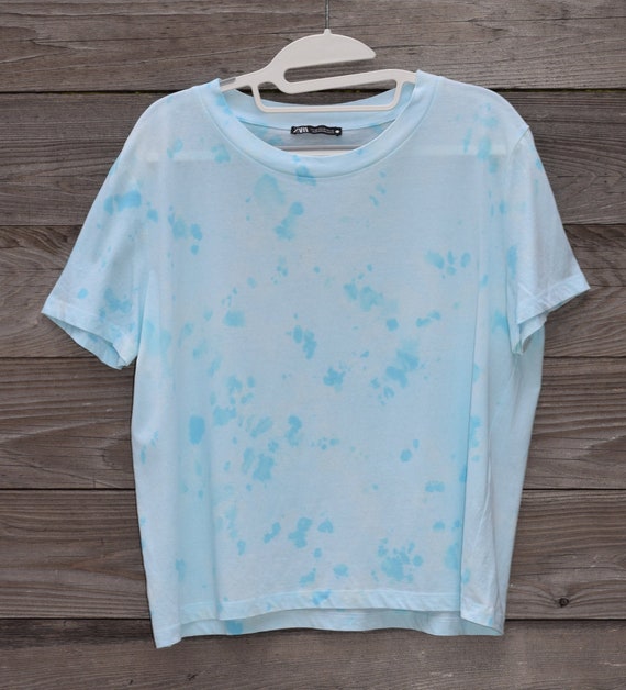ZARA hecho a mano suave ligero tie dye camiseta Etsy Espana
