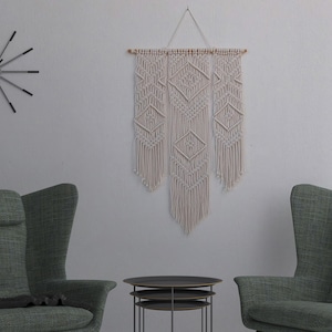 Macrame wall hanging, home decor, nursery gift,geometric woven tapestry, bohemian wedding, wall decor, small macrame, macrame curtains