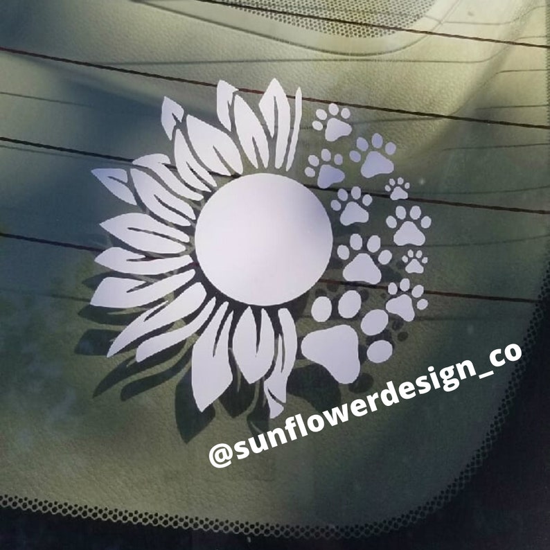 Download Sunflower And Paw Print Svg - Layered SVG Cut File