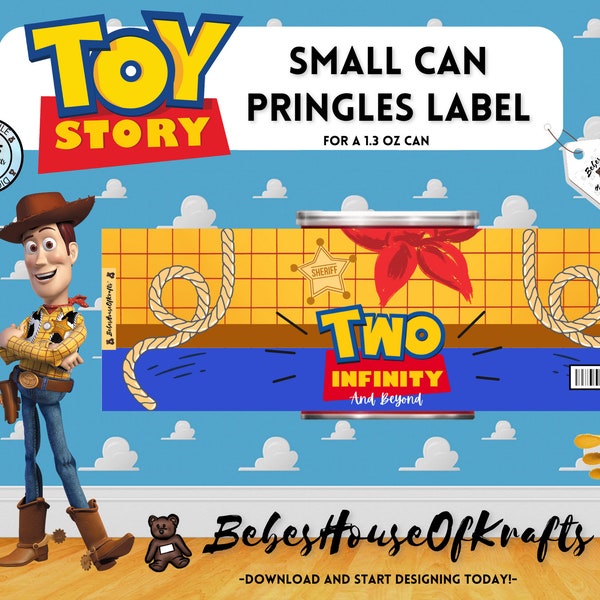 Pringles Toy Story Woody Label 1.3 oz can "Two Infinity & Beyond"