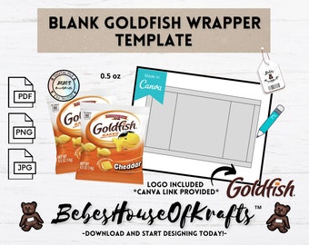 Blank Goldfish Wrapper | Canva link Template | DIY Wrapper | Digital Download