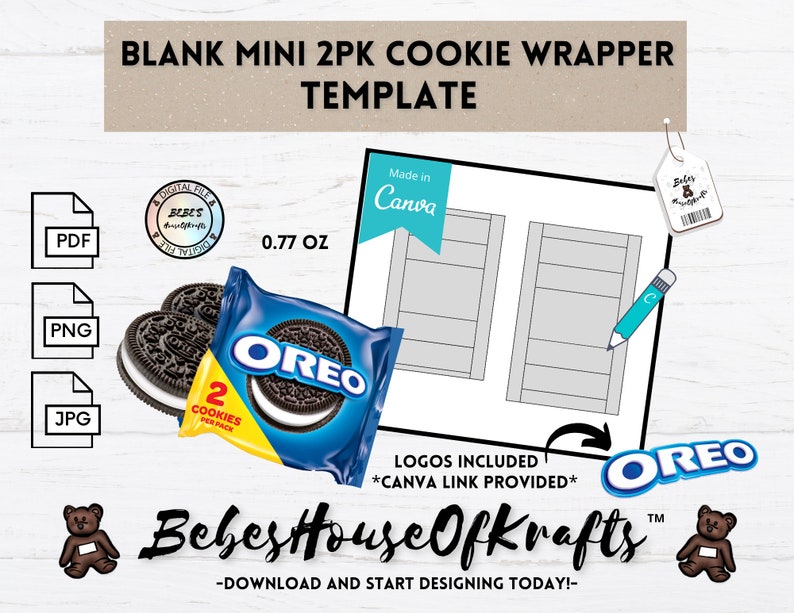 Blank Oreo Package Template Printable Word Searches