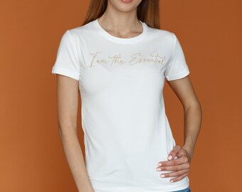 Luxury Sustainable T-shirt Logo  "the Essential" Collection