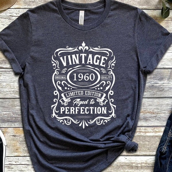 1960 Birthday shirt - well aged 1961, VINTAGE 1964 Shirt - original parts,limited edition, Tee -for son- T-Shirt - Gift for Him