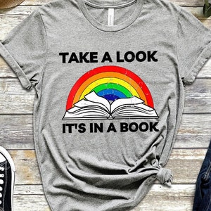 Take a Look It's a Book Shirt Book T-shirtlibrarian - Etsy