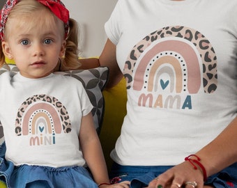 Rainbow Mama Shirt, Rainbow Mini Shirt, Blessed Mama, Mama Mini Matching Shirt, Mama And Mini Shirt, Mothers Day Matching shirts