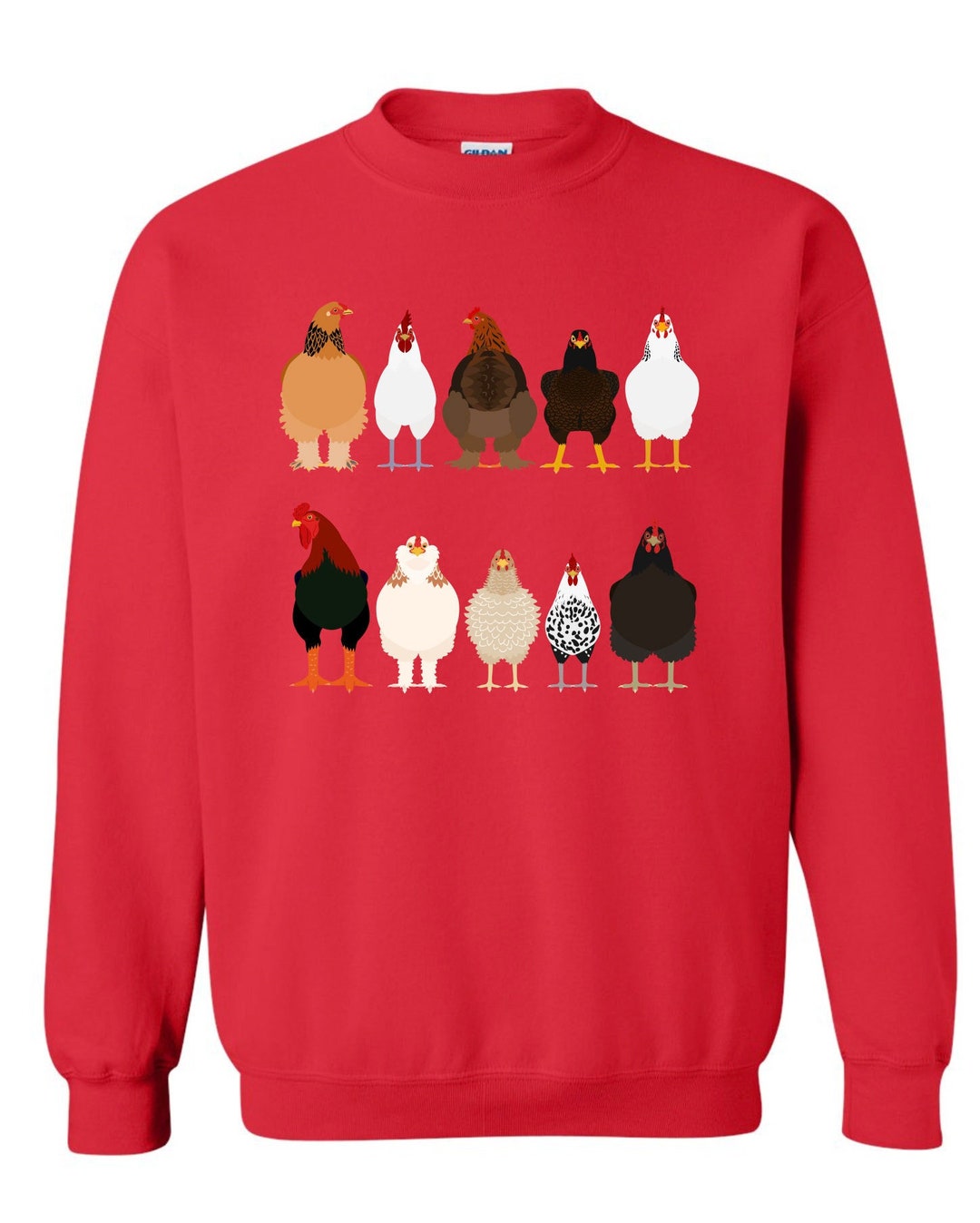 Chicken Sweatshirt, Chicken Clothing, Chicken Sweatshirt, Women's