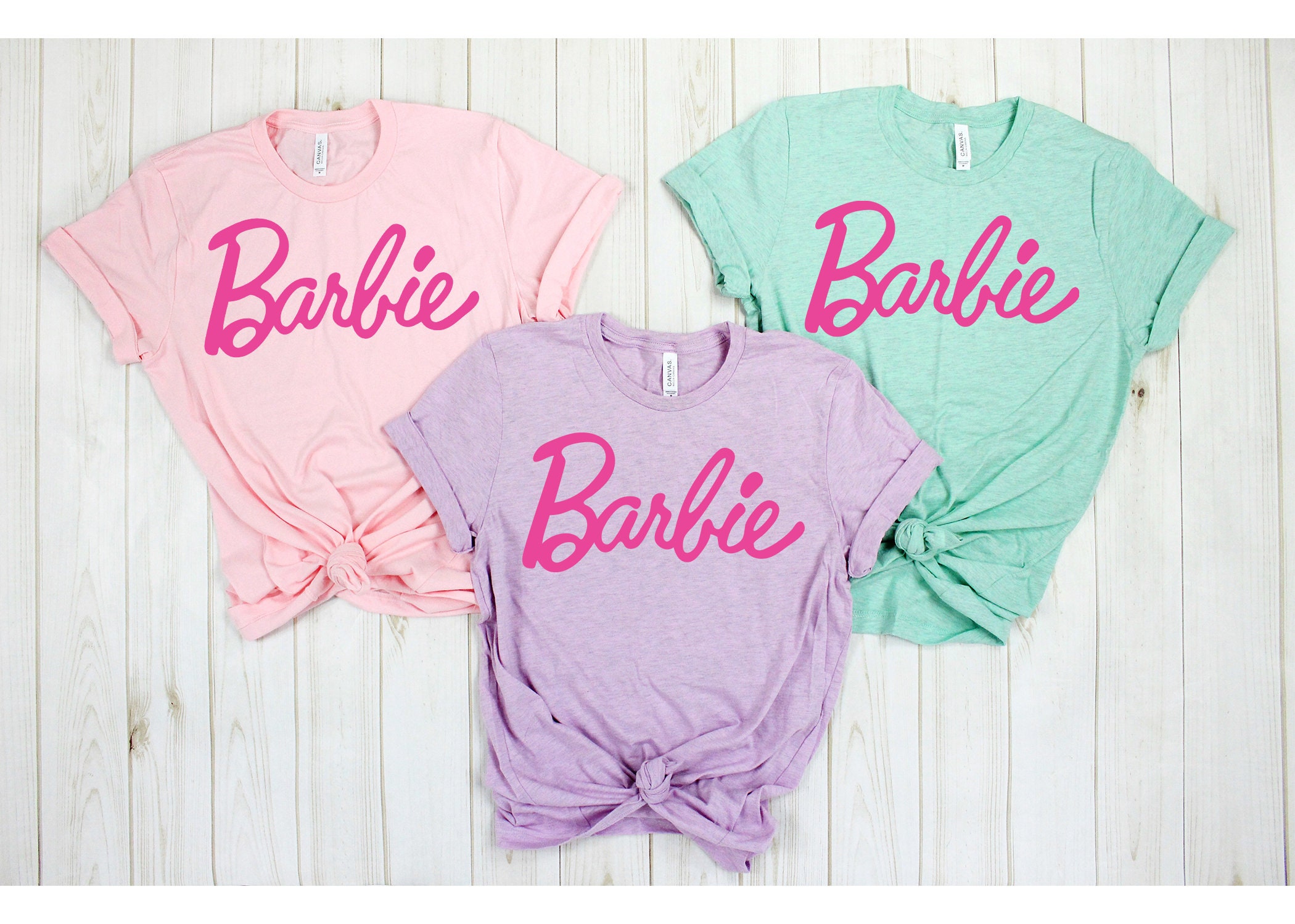 Barbie Shirt Custom Little Girl Shirt Pink Shirt Party Etsy