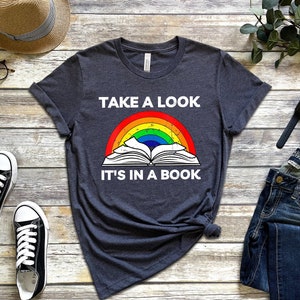 Take a Look It's a Book Shirt Book T-shirtlibrarian - Etsy