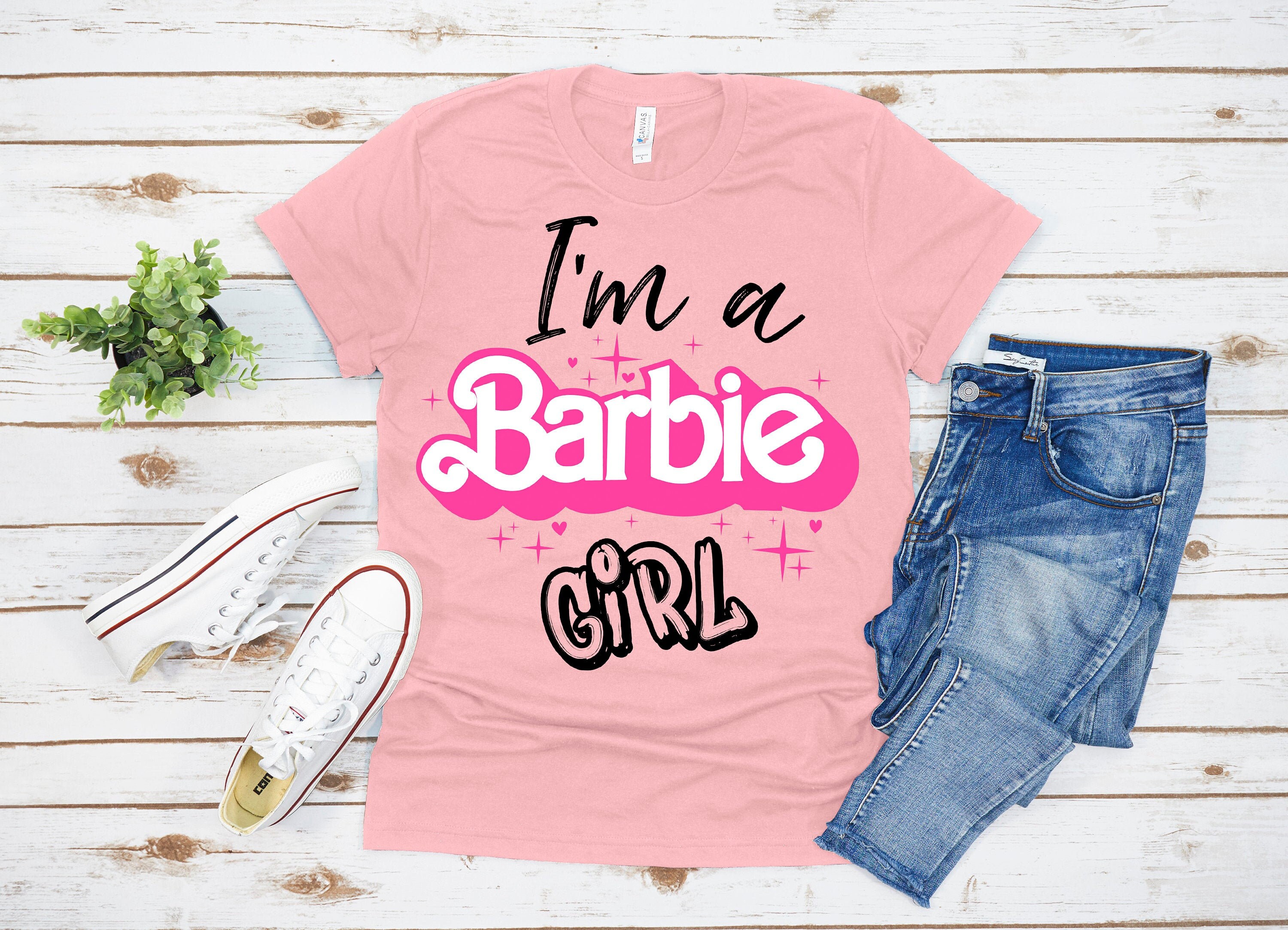 Barbie Shirt Little Girl Shirt Pink Shirt Party Shirts Etsy