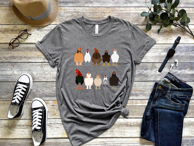 Women Chicken Shirt, Mothers day woman Shirt Chicken Shirt, chicken shirt, Love Chickens, Animal Tee Shirt, chicken tshirt image 2