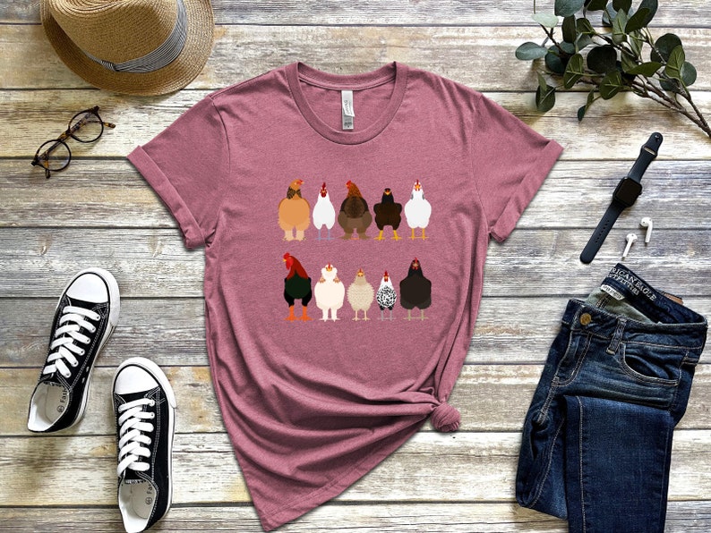 Women Chicken Shirt, Mothers day woman Shirt Chicken Shirt, chicken shirt, Love Chickens, Animal Tee Shirt, chicken tshirt image 5