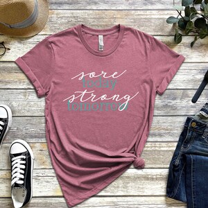Funny Workout Shirt Handlettered Sore Today Strong Tomorrow - Etsy