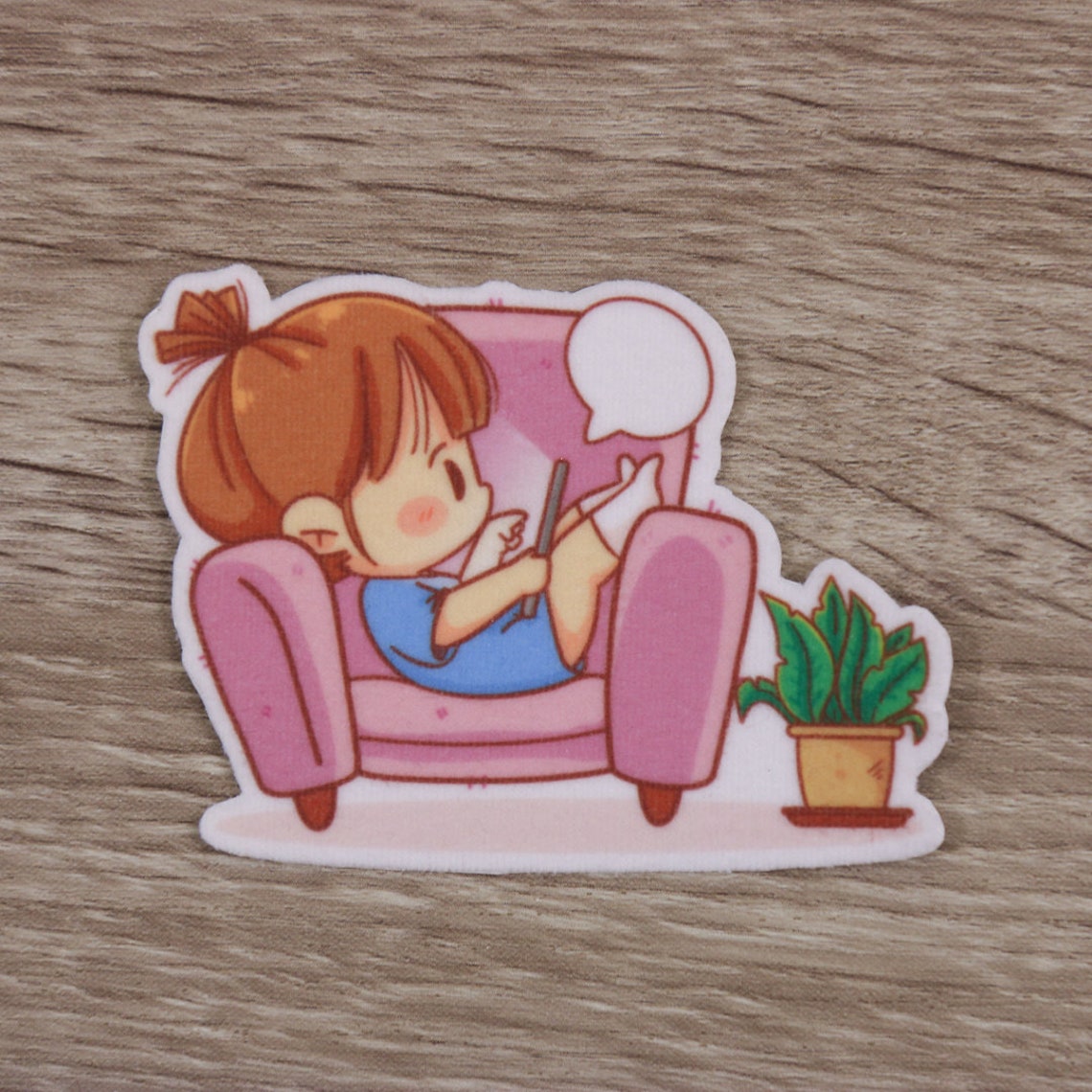 Flocked Stickers Pack of 16 Cute Stickers Happy Girl and Her Kitten ...