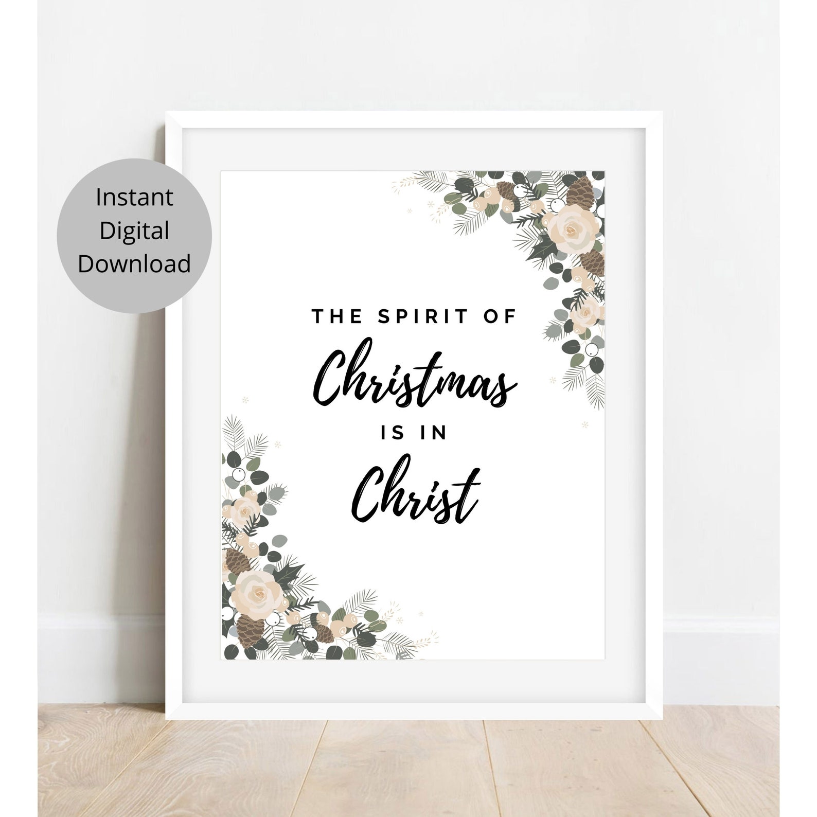Printable Christmas Wall Art the Spirit of Christmas is in - Etsy