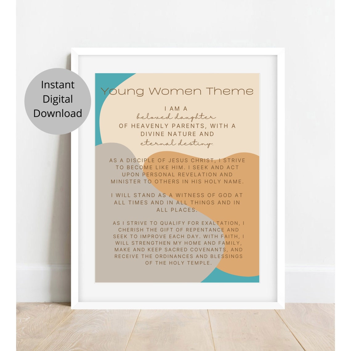 Printable Young Women Theme, 2021 LDS Young Women Theme Poster, LDS ...