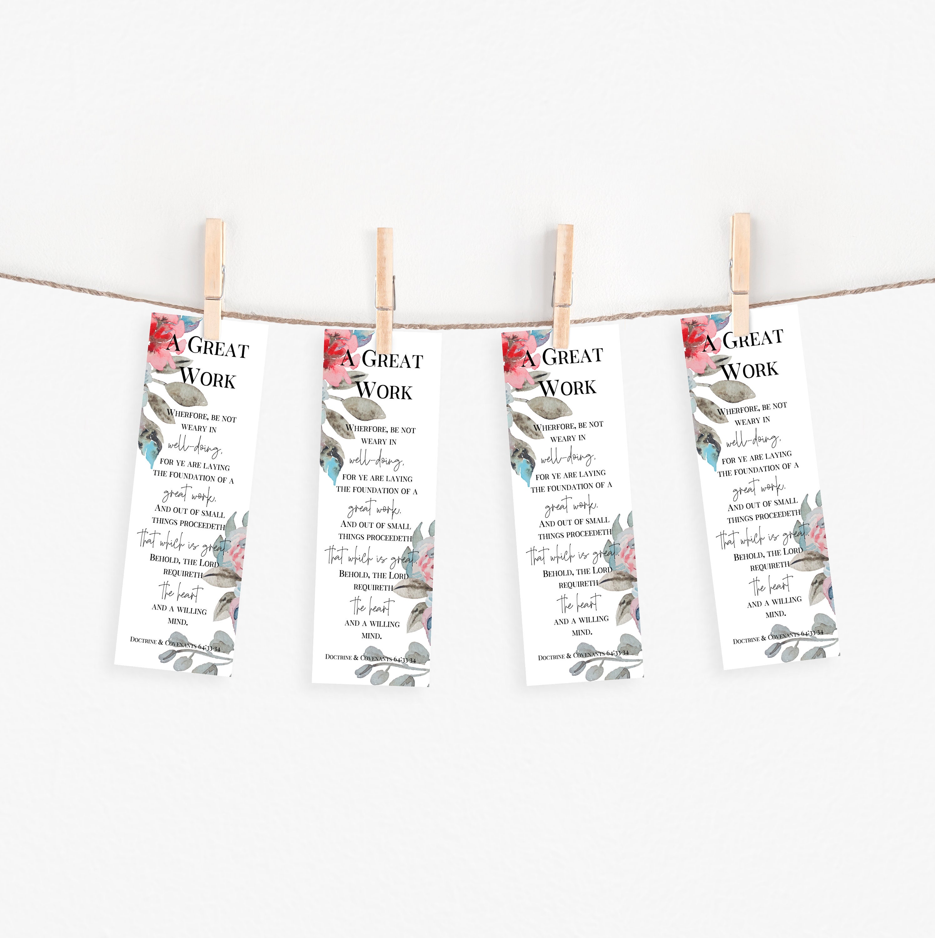 printable lds bookmarks a great work 2021 lds youth theme etsy