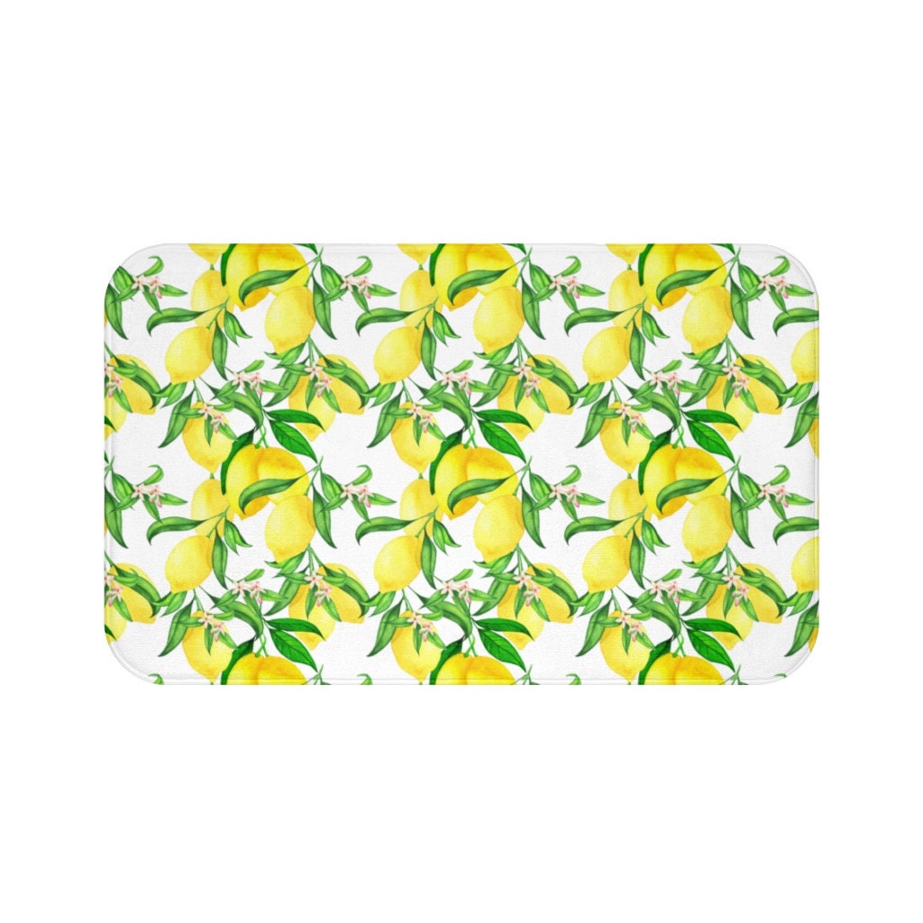 Lemon Mat Lemon Bath Mat Lemon Kitchen Mat Lemon Floor Mat Etsy