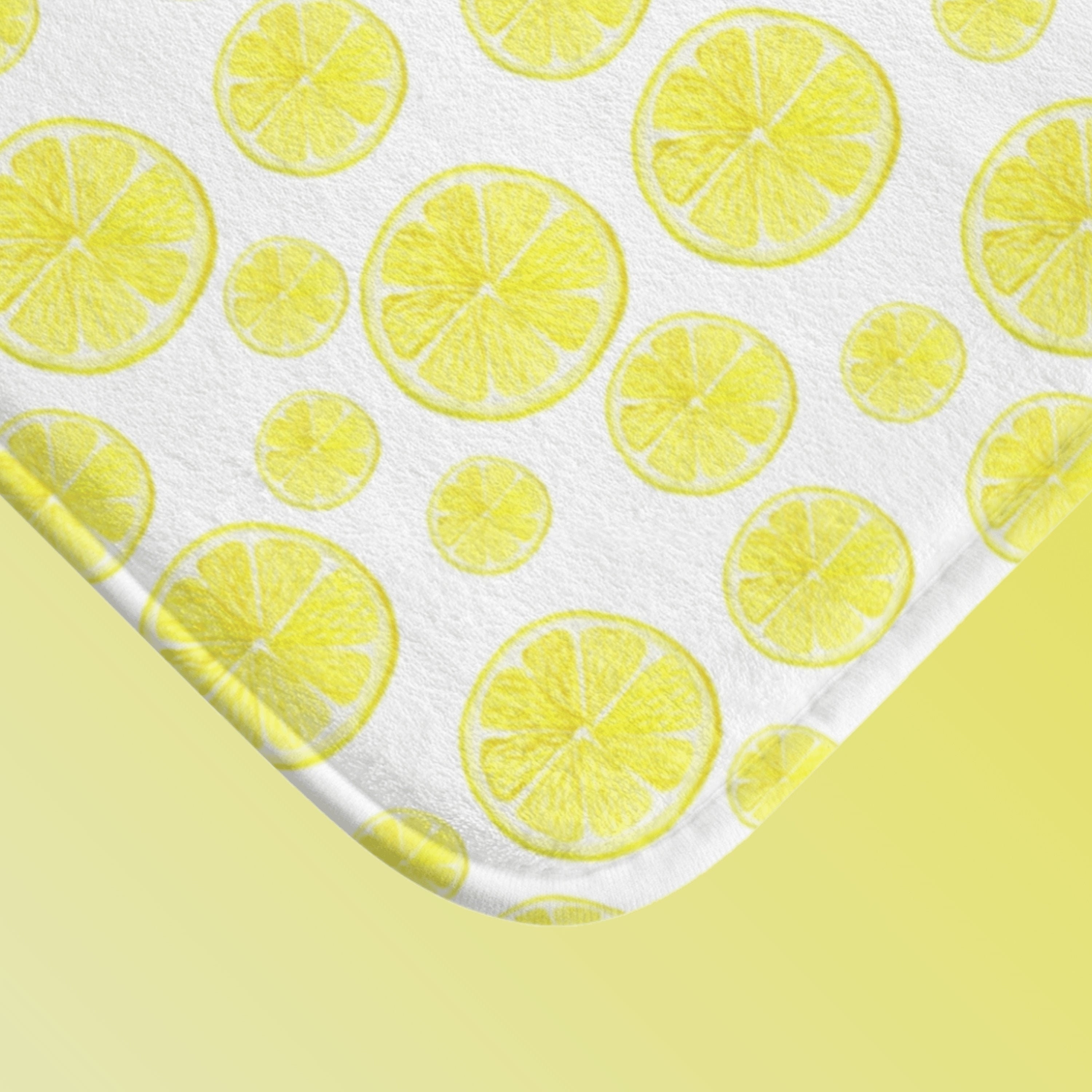 Lemon Mat Lemon Bath Mat Lemon Kitchen Mat Lemon Floor Mat Etsy