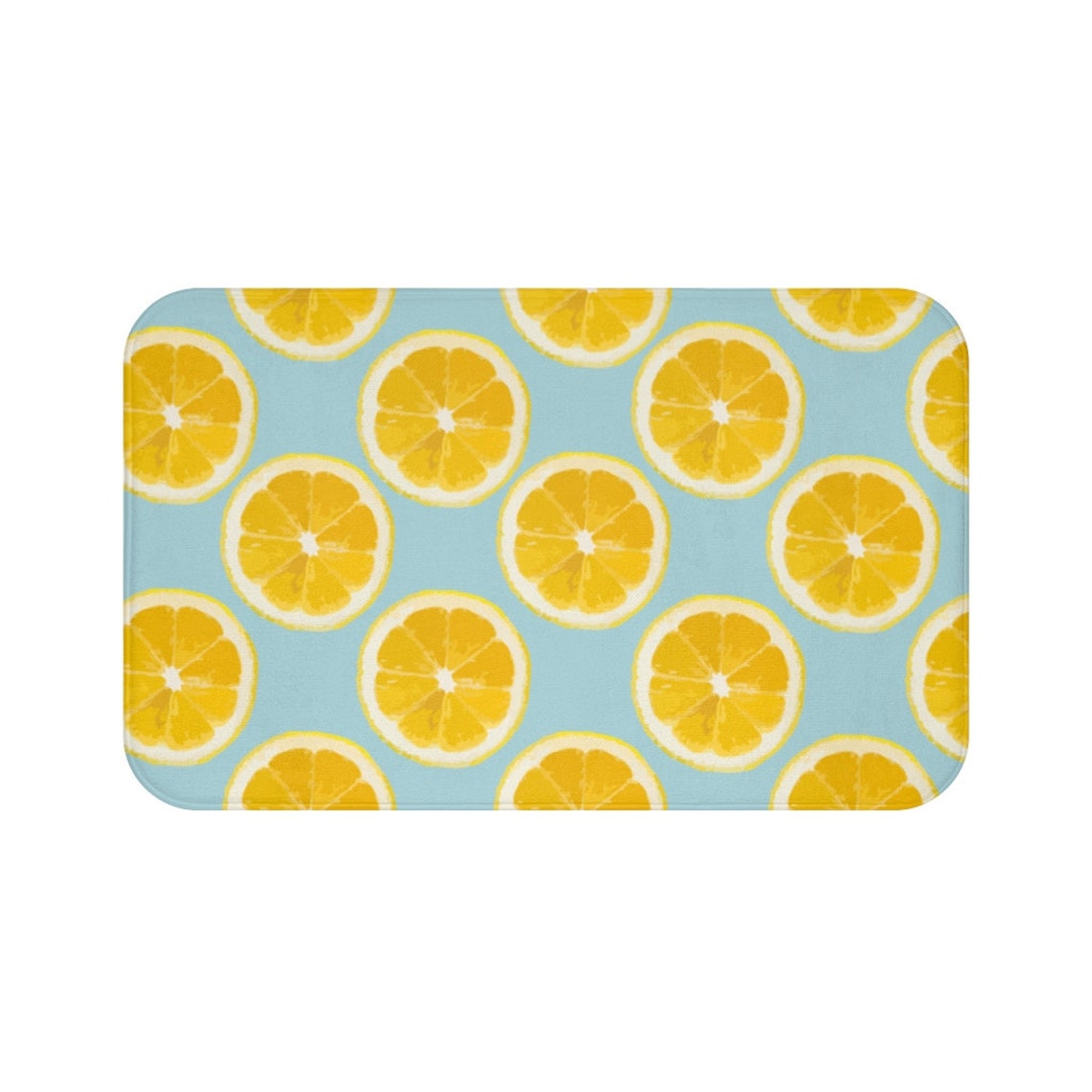Lemon Mat Lemon Bath Mat Lemon Kitchen Mat Lemon Floor Mat Etsy