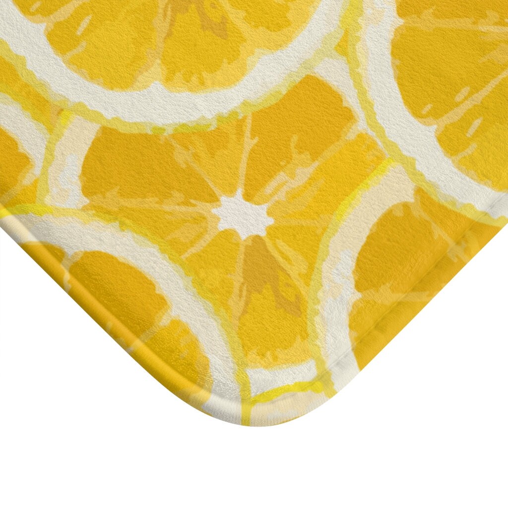 Lemon Mat Lemon Bath Mat Lemon Kitchen Mat Lemon Floor Mat Etsy