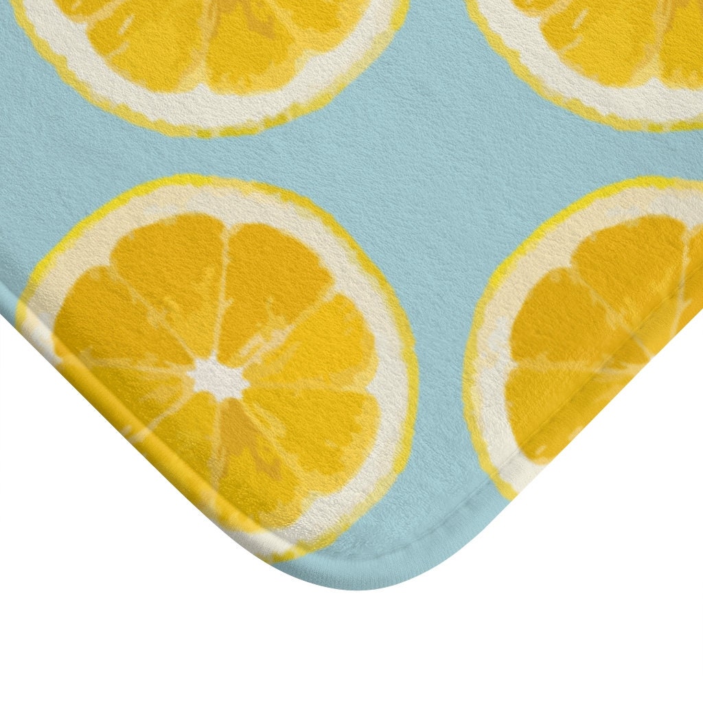 Lemon Mat Lemon Bath Mat Lemon Kitchen Mat Lemon Floor Mat Etsy