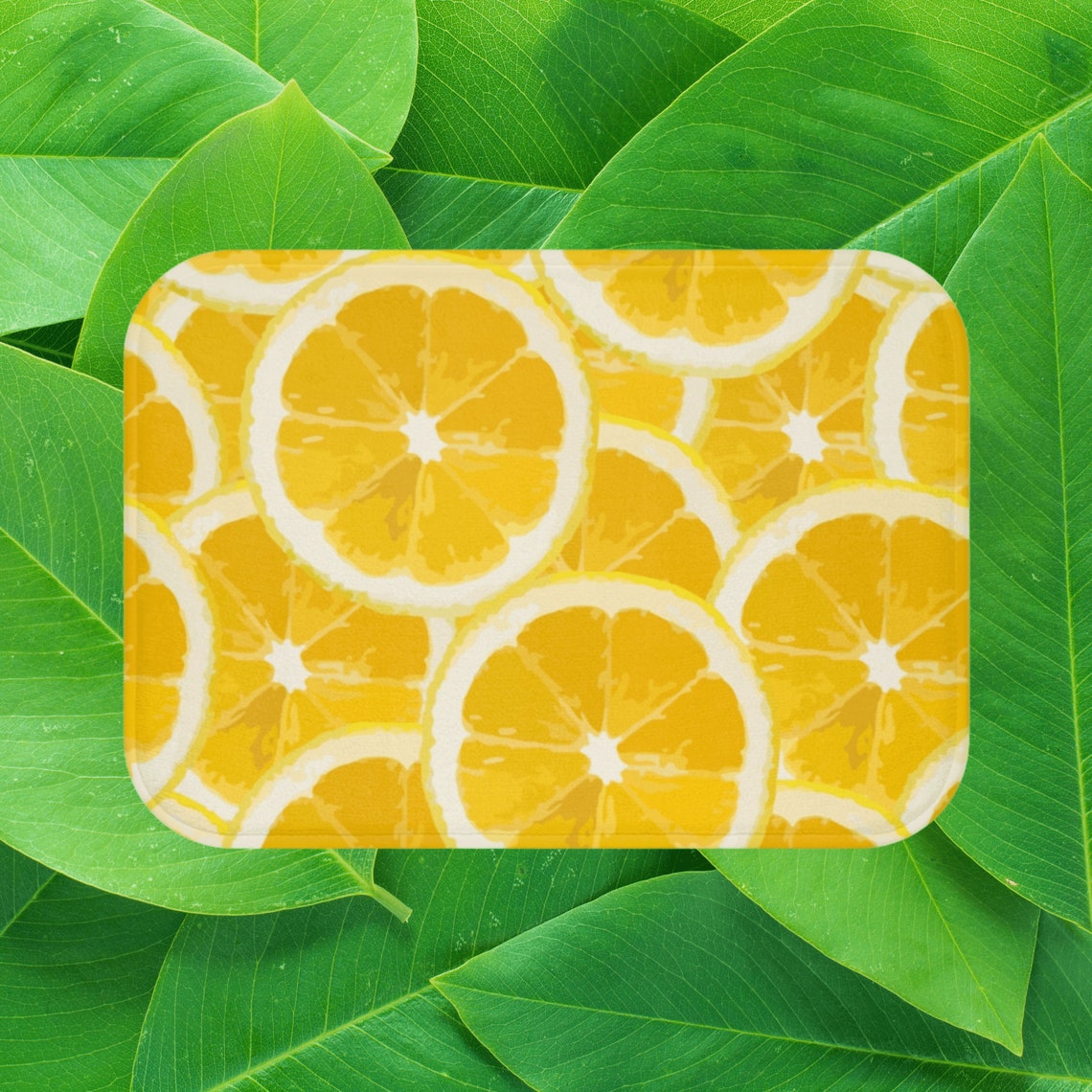 Lemon Mat Lemon Bath Mat Lemon Kitchen Mat Lemon Floor Mat Etsy