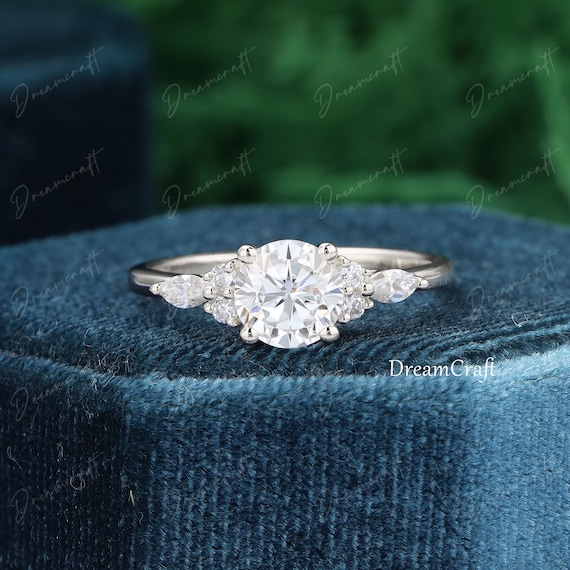 Unique moissanite engagement online rings