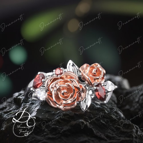 Sterling Silver Rose Flower Rose Ring | Handmade Jewellery Ethically Sourced And Made In The UK | Magnolia Restrepo - Foto 5