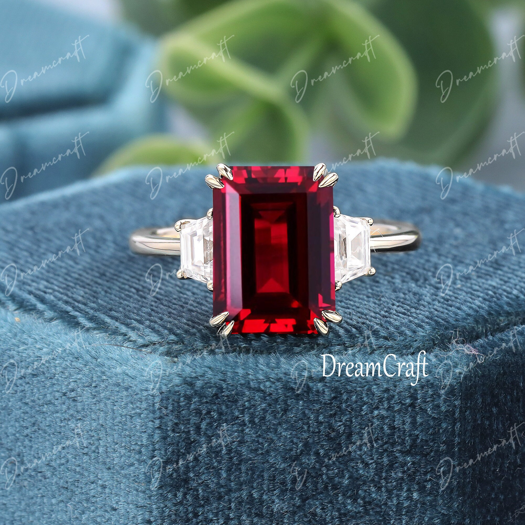 Natural Ruby Engagement Ring, July Birthstone Ring - Shraddha Shree Gems