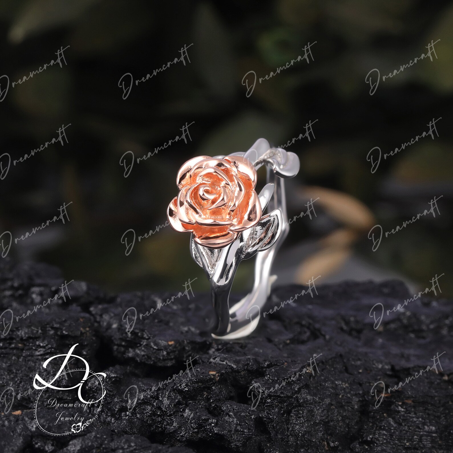 Beauty and the Beast Engagement Ring Natural Leaf Flower 925 Etsy