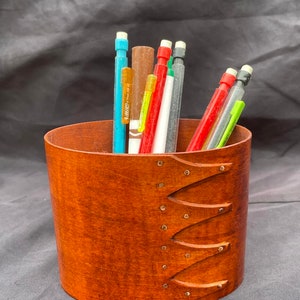 Shaker Oval Pencil Cup Size 1 Tall Handcrafted image 1