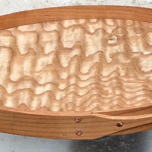 Shaker Oval Bureau Tray-- Cherry and Tamo Ash